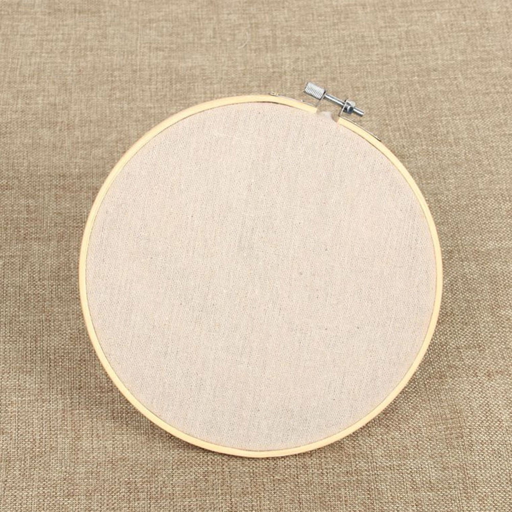 Masteelf 12pcs Khaki Embroidery Hoops 23cm Composite Material for Crafts, Cross , Needlework and Sewing Projects