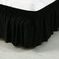 thumbnail image 2 of PiccoCasa Bed Skirt Polyester Elastic Wrap Around Dust Ruffle, King Black, 2 of 10