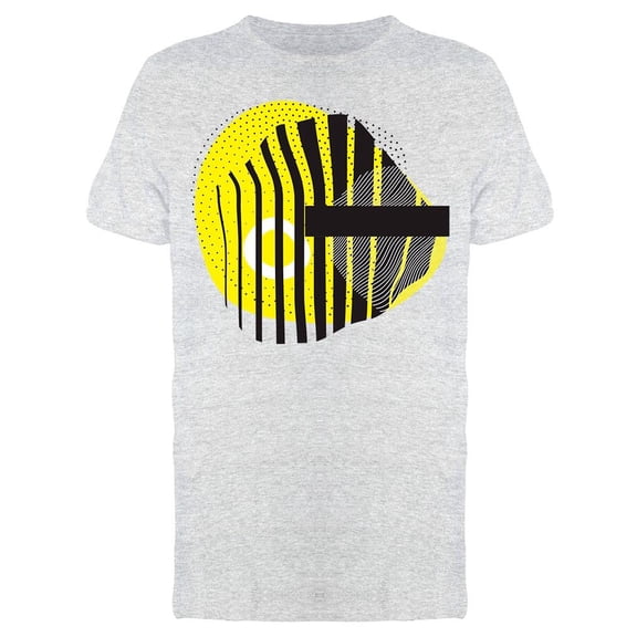 Yellow Background Lined Pattern Tee Men's -Image by Shutterstock