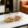 thumbnail image 6 of Dessert Dividing Plate Serving Platter with Lid Cookies Jar Nut and Candy Serving Tray Dried Fruit Tray for Kitchen,Divided Veggie Tray with Lid,Fruit Snack Serving Box Vegetable Storage,Clear(1PCS), 6 of 9