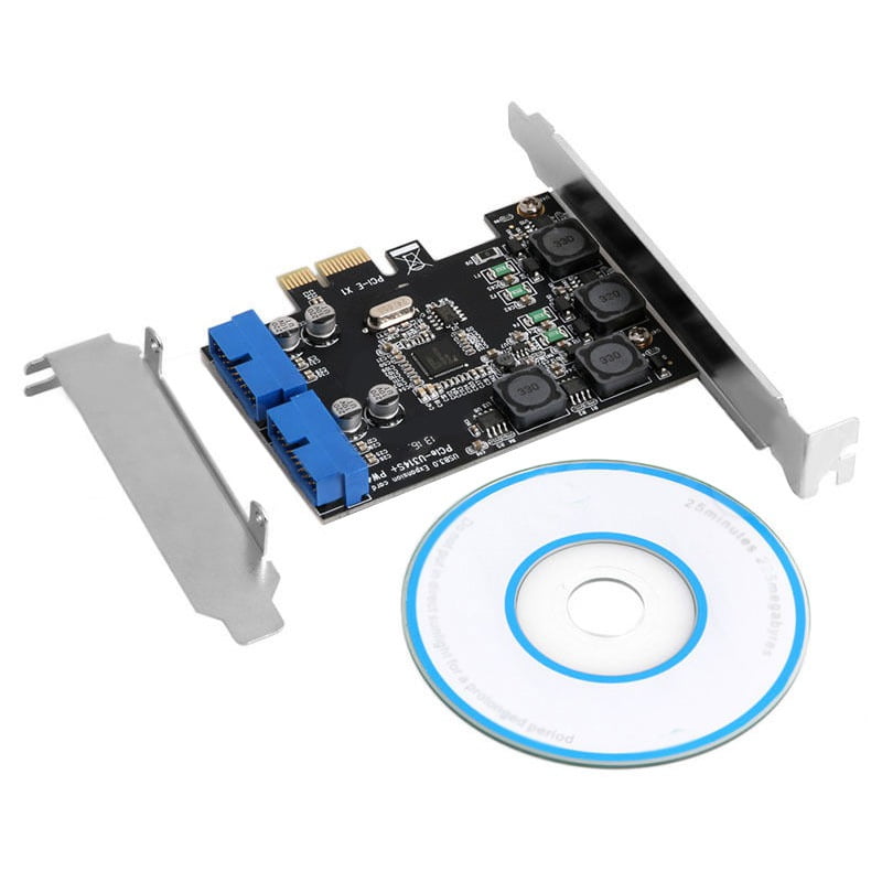 2 Port 19 Pin Usb 3 0 Card Pci E To Internal pin Male Ports Adapter Pci Express Walmart Com