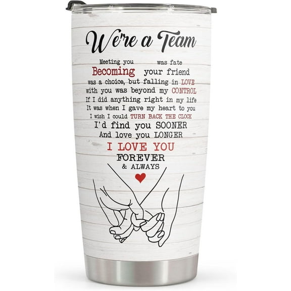 Tumbler Couples Gifts - Birthday Gifts for Wife, Husband, Fiancée & Gifts For Women, Men - Aniversary Presents For Lover - Christmas Valentines Day Gift for Girlfriend, Boyfriend, Him, Her