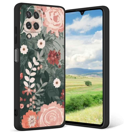 Compatible with Samsung Galaxy A42 Phone Case, Floral-19 Case Men Women, Flexible Silicone Shockproof Case for Samsung Galaxy A42