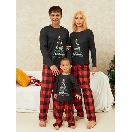 

ESASSALY Classic Christmas Pajamas For Family - Matching Pajamas For Couples and Kids Plaid