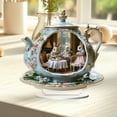 thumbnail image 4 of Uklsqma Bunny Teapot Acrylic Desktop Decoration | Easter Rabbit Ornament Durable Scratch-Resistant Two-Dimensional Family Party Holiday Table Centerpiece | Versatile Home Wedding Anniversary Decor, 4 of 6