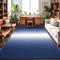 thumbnail image 2 of Navy Blue Ombre Rectangle Rug 4'x6' Modern Abstract Gradient Minimalist Washable Area Rugs for Living Room Bedroom Entryway Non Slip&nbsp; Entrance Door Mat Indoor Floor Carpet, 2 of 9