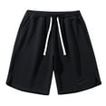 thumbnail image 1 of pstuiky Pantalones cortos de gimnasio, Pantalones cortos de verano para hombre, informales y cómodos, con bolsillo y cintura elástica y cordón ajustable. Pantalones cortos de golf, 1 of 2