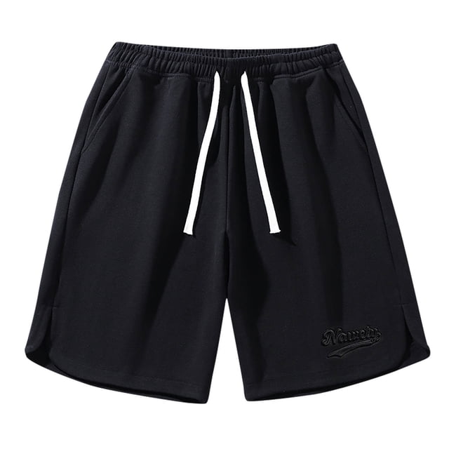 pstuiky Pantalones cortos de gimnasio, Pantalones cortos de verano para hombre, informales y cómodos, con bolsillo y cintura elástica y cordón ajustable. Pantalones cortos de golf