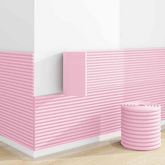 Edge Corner Protector Guards, Sharp Edge Safety Corner Edge Foam Padding, Wall Edge Bumpers Pole, Safety Table Protector Cushion, Strong Adhesive(Pink, 15.7 x 39.3inch)