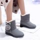 thumbnail image 2 of NECHOLOGY Botas Mujer Adulto Femenino Zapatos Botines para mujer Zapatos de algodón con cuña de de imitación a la moda para mujer, botas de nieve y cálidas de felpa (Grey, 8), 2 of 7