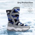 thumbnail image 3 of DREAM PAIRS Boys' Snow Boots, Mid-Calf Winter Boots with Warm Lining, Water-Resistant Upper, Hook-and-Loop Closure and Anti-Slip TPR Outsole, 3 of 6