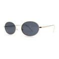 thumbnail image 3 of 1990s Dad Shade Round Oval Metal Rim Sunglasses Gold Black, 3 of 4