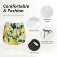 thumbnail image 4 of Balery Lemon Seamless Pattern Oil Painting Effect Pantalones cortos deportivos para mujer con forro y dos bolsillos, elásticos, para entrenamiento, gimnasio, yoga-Small, 4 of 7