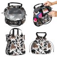 thumbnail image 2 of Cow Print Pattern Drawstring Insulated Lunch Bag for Women, Stain-Resistant Large Lunch Tote with Multi-Pockets for Work Office, 2 of 6