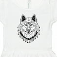 thumbnail image 4 of Inktastic Tribal Wolf Head Girls Toddler Dress, 4 of 5