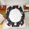 thumbnail image 5 of Homewish Cute Snowman King Sheet Set (4-Piece) Christmas Black White Red Decor For Boys Girls, 5 of 7