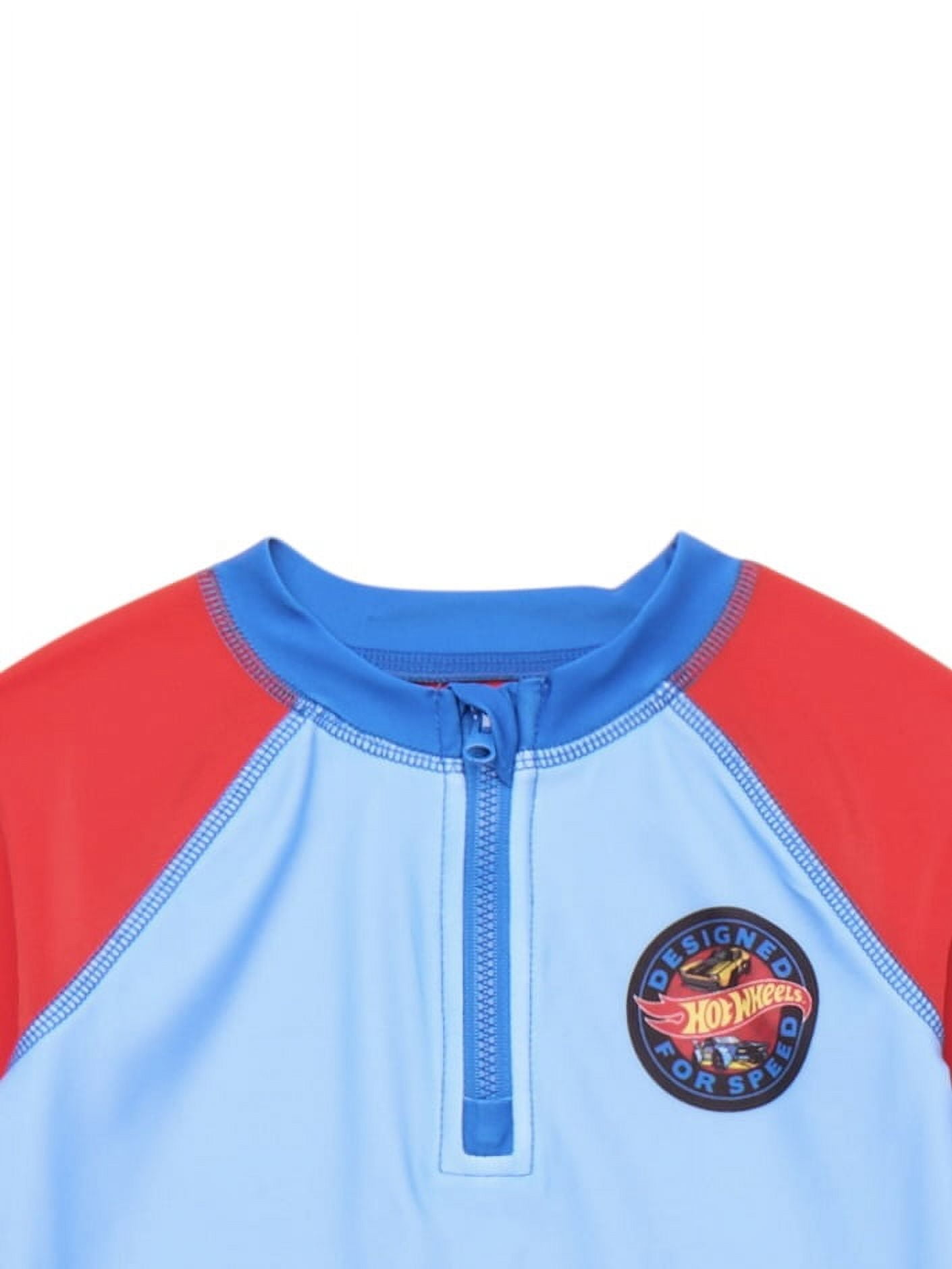 Character Toddler Boy Long- Sleeve Rash Guard and Swim Trunks, 2-Piece, Size 12M-5T