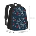 thumbnail image 3 of Daiia Navy Blue Geometric Backpack for Men and Women -Durable Backpack Large Capacity, Water-Resistant Bag with Adjustable Straps and Laptop Compartment, 3 of 9