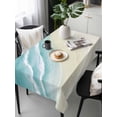 thumbnail image 6 of Teal Beach Coastal Table Cloth, Waterproof Tablecloth for Rectangle Tables, Summer Ocean Nautical Seaside Reusable Washable Fabric Table Cover for Restaurant Kitchen Dining Tables 54"x108", 6 of 9