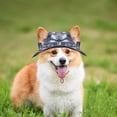 thumbnail image 4 of Pet Sun Hat with Ear Holes – Wide Brim UV Protection Hat for Dogs and Cats – Adjustable Chin Strap – Lightweight Breathable Fabric for Summer Walks(Square Purple,M), 4 of 8