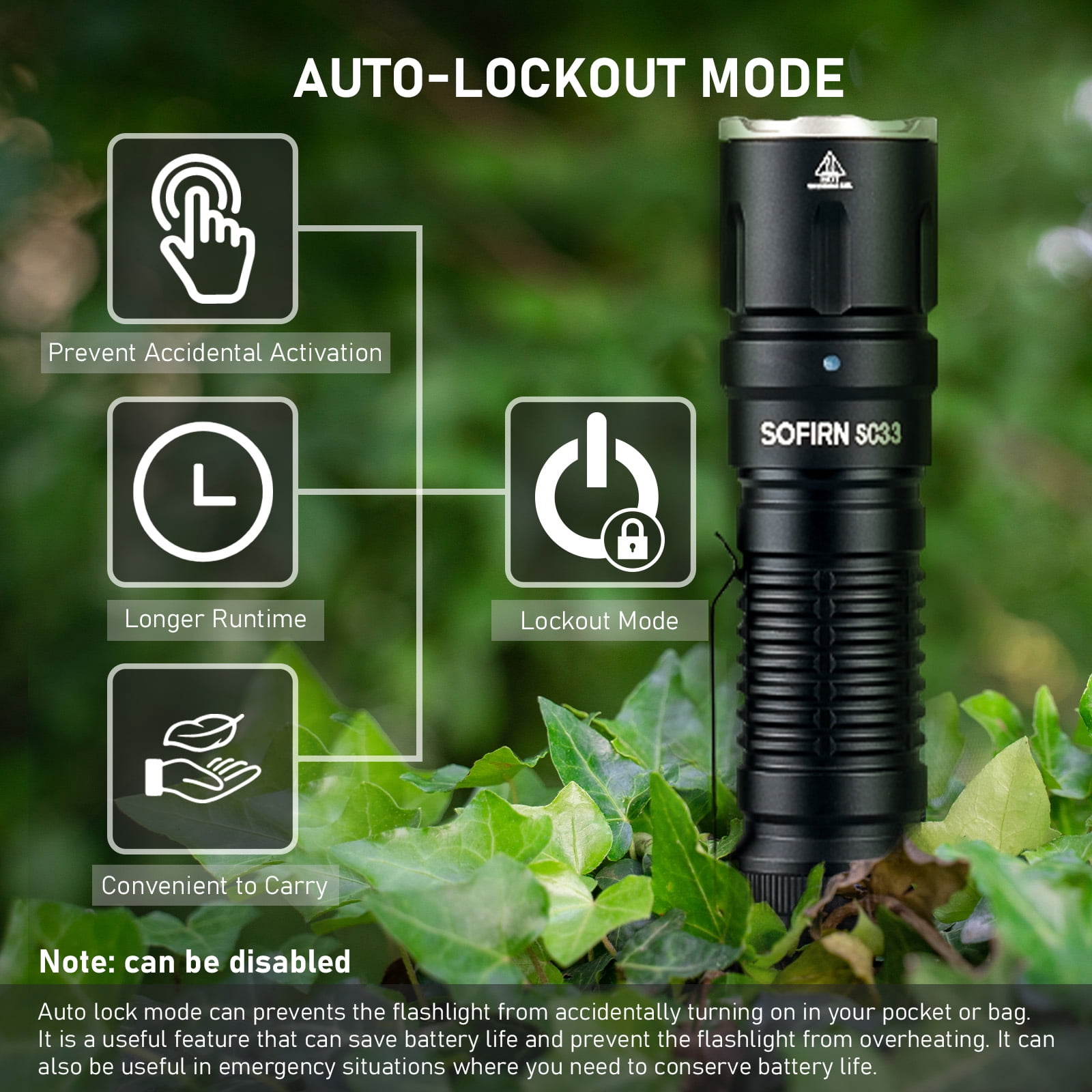 Sofirn SC33 Rechargeable Flashlights, EDC Flashlight High Lumens Super Bright 5200 Lumens, with a Tail E-Switch, Regulated Output for Camping, Hiking, Emergency, Household Search