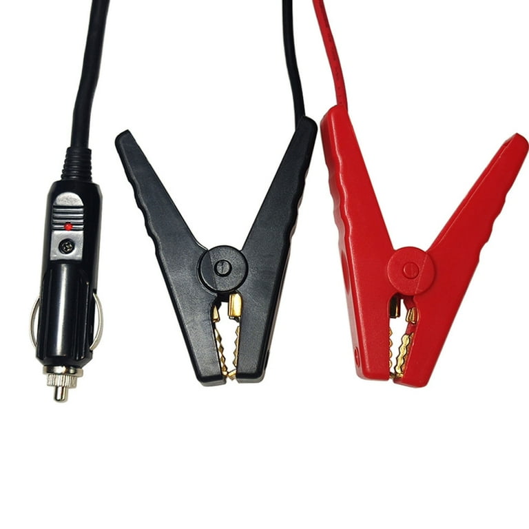 lanema Car Cigarette Lighter Extension Cord 12V/24V, Male Plug To Battery  Clips Charger