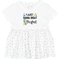 thumbnail image 3 of Inktastic Just Down Right Perfect Down Syndrome Awareness Ribbon Girls Baby Dress, 3 of 5