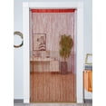 thumbnail image 4 of Namzi Paquete de 2 cortinas de 39 x 79 pulgadas para puertas, separadores de ambientes, decoración hippie para habitaciones, color rojo, 4 of 4
