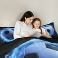 thumbnail image 5 of Manfei Blue Cartoon Football 7-Piece Twin Bedding Sets, Soccer Sports Lover Bedding Comforter Set, Teens Kids Boys Reversible Sheet Sets, Breathable Home Decor, 5 of 8