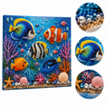 thumbnail image 4 of Ocean Pearl Art Kit for Adults, DIY 3D Octopus Wave Bead Painting Craft, Sparkling Marine Mosaic Wall Decor for Beach House Bathroom Bedroom Gift, 4 of 9
