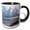 Black/White, variant on 3drose, Image of Thunder Clouds as Couple Walks on Sanibel Beach Florida, 15oz Mug