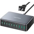 thumbnail image 1 of 480W USB C Charger Block, Rocoren 10-Ports USB C Charging Station for Multiple Devices,PD 100W Gan Fast Charger Station Desktop Multi USBC Charging Hub Doc, 1 of 8