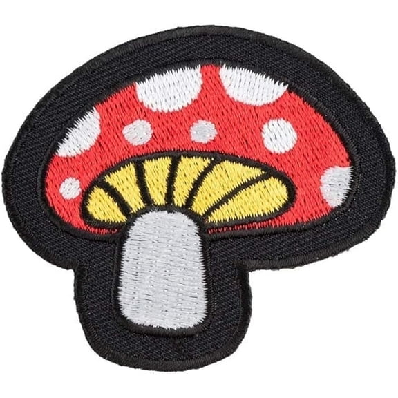 Red & White Spotted Mushroom Patch, Novelty Patches