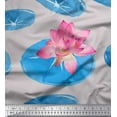 thumbnail image 1 of Soimoi Georgette Viscose Fabric Leaves & Lotus Flower Fabric Prints By Yard 42 Inch Wide, 1 of 1
