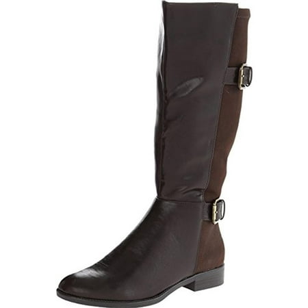 - LifeStride Womens Rockin Wide Shaft Faux Leather Riding Boots