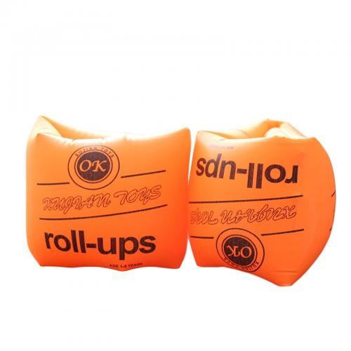 Child Inflatable Swimming Arm Bands Roll ups Roll Up Armbands 1-6 Years DD UK 