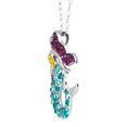 thumbnail image 2 of Swarovski Element Sterling Silver Multi-Color Mermaid Pendant, 18" Neckalce, 2 of 3
