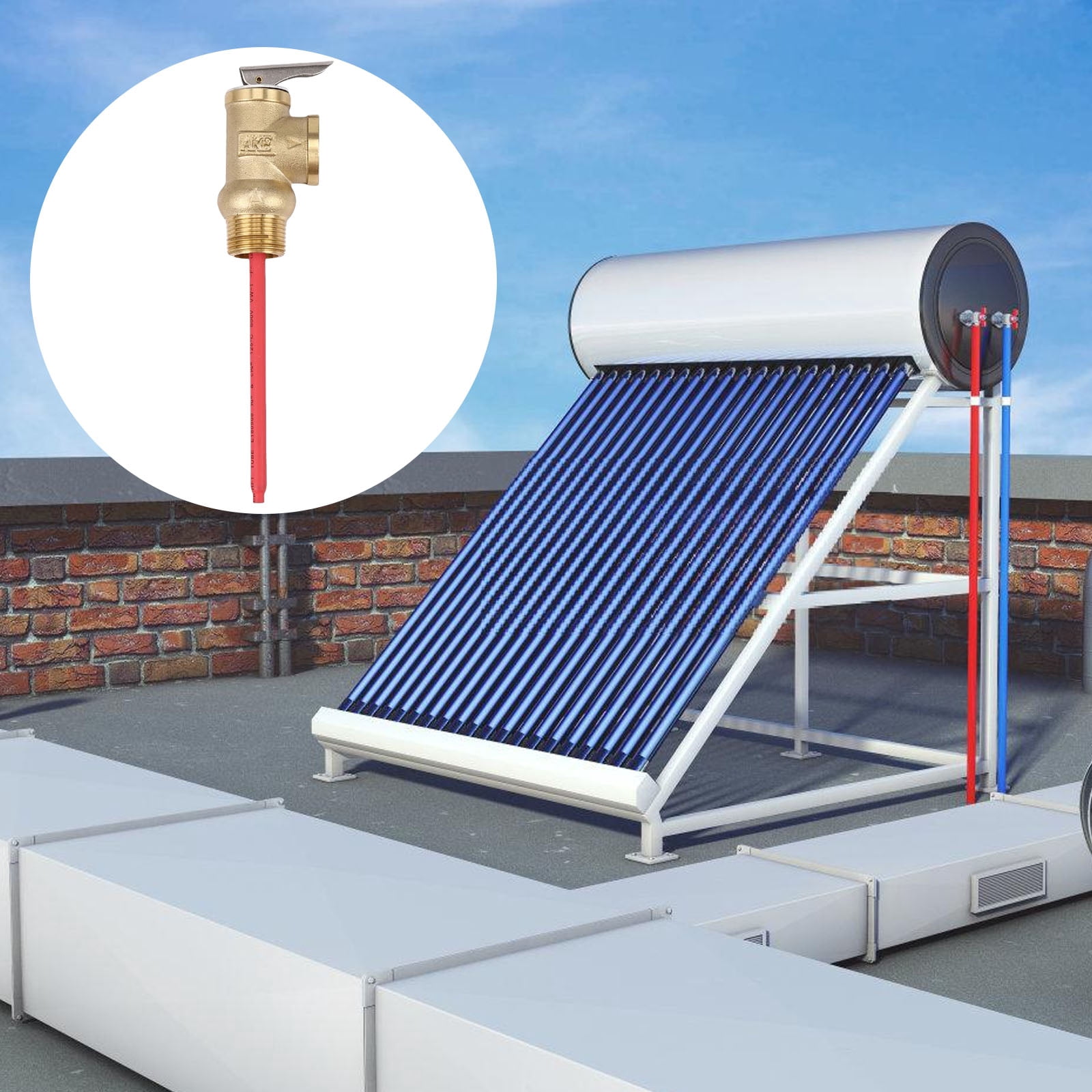 Essential Solar Water Heater Part Brass Texture Offer 0.7Mpa Pressure and 99℃ Temperature Resistance for Safe Operations