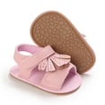 thumbnail image 5 of Baby Toddler Infant Girls EVA Soft Open Toe Summer Sandals Flower Princess Flat Shoes, 5 of 6