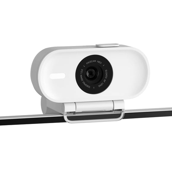 Elgato Facecam Neo &ndash; Full HD Webcam with Easy-Slide Privacy Shutter, Light Correction, For Video Calls, Streaming, Teams/Zoom/Slack/OBS/Twitch/