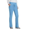 Barco One Womens 5206 Flare Leg Knit Waist Pant-Ciel Blue-L Petite