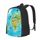thumbnail image 1 of Disketp World Map With Animals Landmarks Mochila Minimalista de Gran Capacidad, Mochila de Viaje para Escuela, Trabajo o Uso Diario, 1 of 6