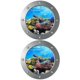 thumbnail image 4 of Cartoon Wall Stickers Decals 2PCS Easy Peel & Stick Ocean Animal Wall Art for Living Room Bedroom Decor, 4 of 4