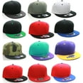 thumbnail image 5 of D&I. Plain Adjustable Snapback Hats Caps Flat Bill Visor - Black Yellow, 5 of 5