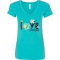 thumbnail image 3 of Inktastic Love Mimi Life with Flowers Women's V-Neck T-Shirt, 3 of 5