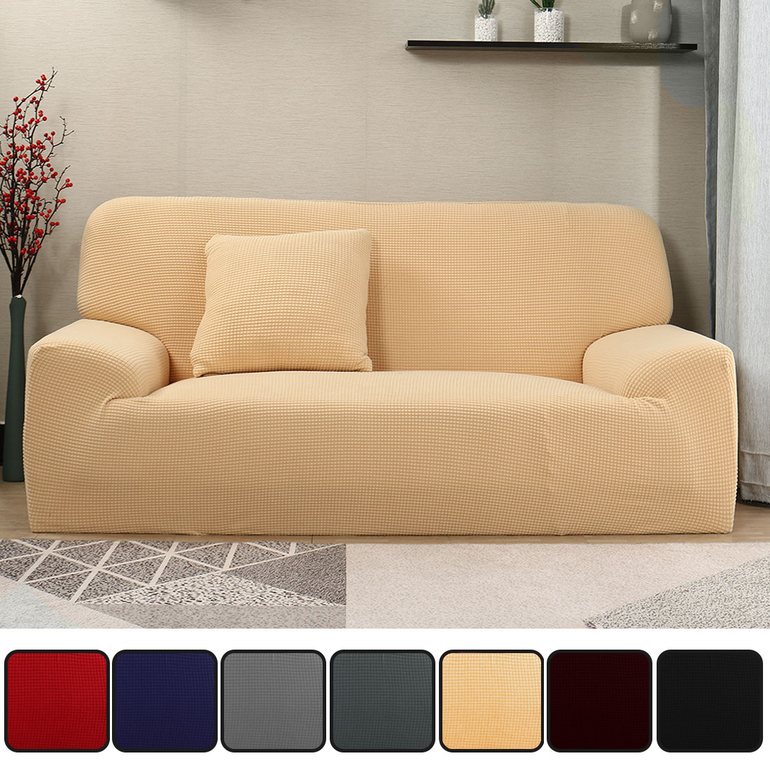 Jacquard Sofa Covers 1Piece 1 2 3 4 Seater Couch Cover Furniture