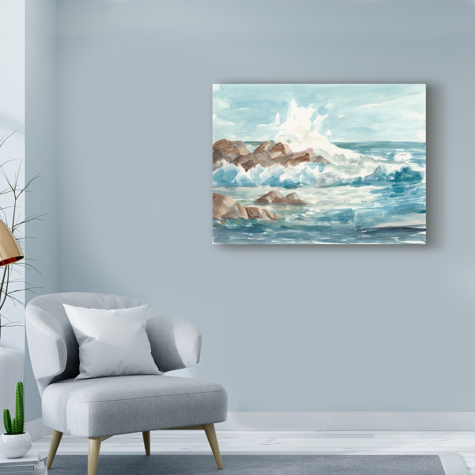 Trademark Fine Art 'Coastal Watercolor I' Canvas Art by Ethan Harper