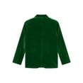 thumbnail image 4 of Doomiva Kids Boys' Blazer Formal Velvet One Button Suit Jacket Outwear Dark Green 16, 4 of 5