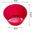 thumbnail image 2 of Casewin 12 Pack Silicone Cupcake Baking Cups Reusable Food-Grade BPA Free Non-Stick Muffin Liners Molds Sets, Round Red&Green, 2 of 7
