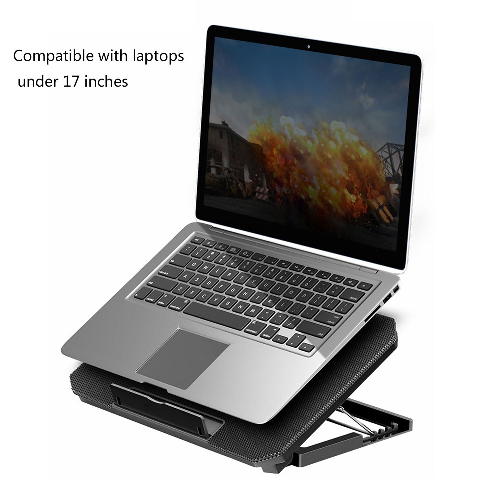 RUISINERY Gaming Laptop Cooling Pad with 2 Fan 2 USB Port Tablets Stand For Notebook Cooling Pad Adjustable Holder Bracket